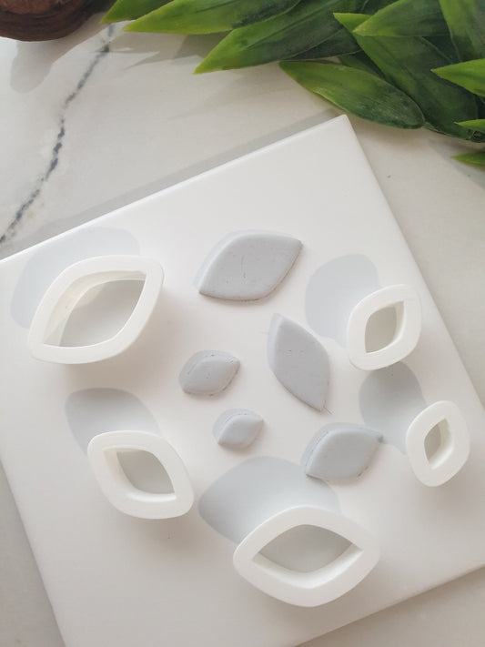 Coco Polymeric Clay Cutter | Geometric Oval Shape | Simple Clay Cutter | Organic Cutter | Outline Cutter | Stud Cutter