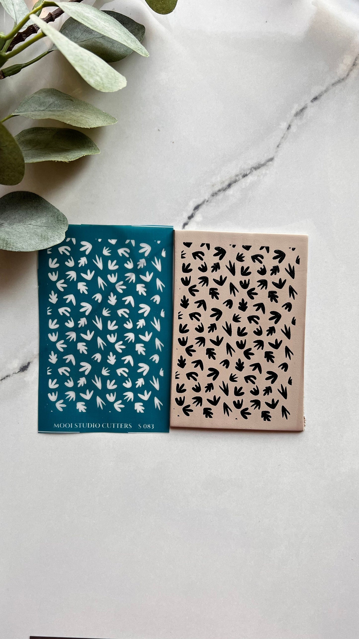 Abstract Coral Design Silkscreen for Polymer Clay | Clay Texture | Floral Pattern | Botanical Design | Clay Tools | Imprint Clay Tool