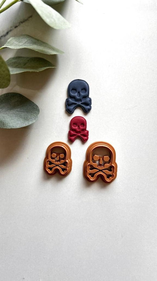 Skull Polymer Clay Cutter | Clay Cutter Set | Fall Cutters | Earring Making Tool | Halloween Cutter | Spooky Cutter | Scary Clay Cutter