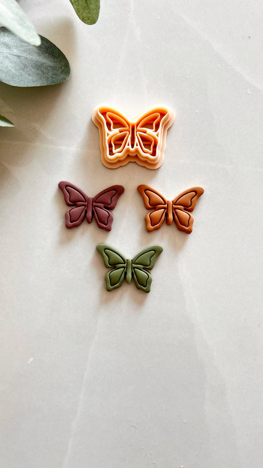 Simple Butterfly Polymer Cutter | Cutter Set | Embossing Cutter | Botanic Clay Cutter | Leaf Cutter | Earring Making Tool |Clay Supplies