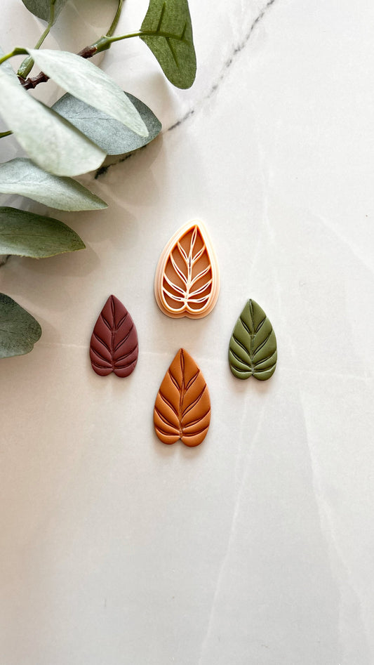 Pointed Leaf Polymer Clay Cutter | Cutter Set | Embossing Cutter | Tile Clay Cutter | Floral Clay Cutter | Earring Making Tool | Mold Cutter