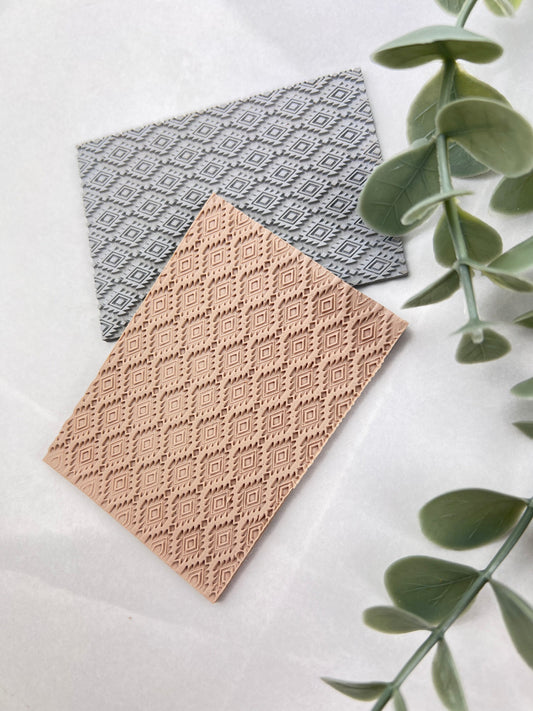 Boho Aztec Pattern Polymer Clay Texture Mat