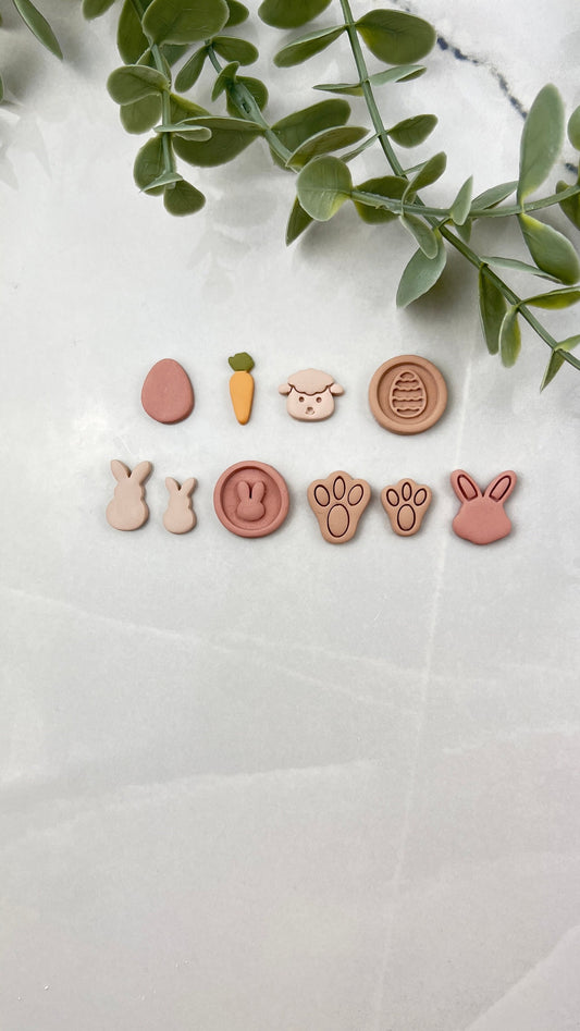 Easter Stud Pack 1 Polymer Clay Cutters | Clay Cutters For Polymer Clay | Polymer Clay Cutters | Polymer Clay Tools | Stud Clay Cutter