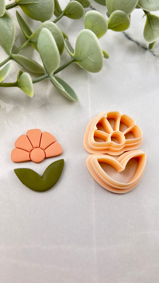 Minimalist Flower Set Polymer Clay Cutter