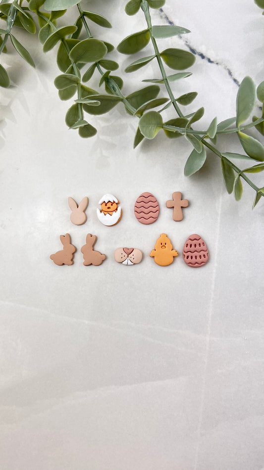 Easter Stud Pack 2 Polymer Clay Cutters | Clay Cutters For Polymer Clay | Polymer Clay Cutters | Polymer Clay Tools | Stud Clay Cutter 