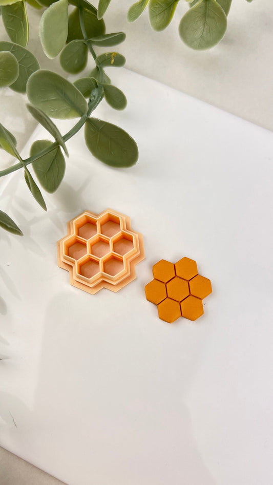 Bee Honeycomb Spring Polymer Clay Cutter | Boho Clay Cutter | Clay Earring Cutter | Polymer Clay Cutter | Spring Clay Cutter | Flower Cutter