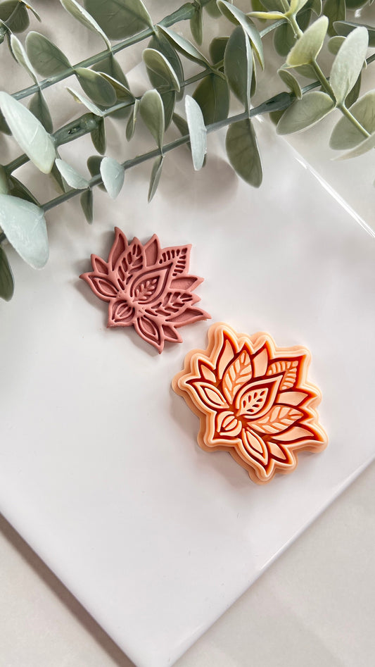 Detailed Lotus Polymer Clay Cutter | Polymer Clay Tools | Clay Earring Cutter | Polymer Clay Cutter Set | Clay Cutters | Boho Clay Cutter