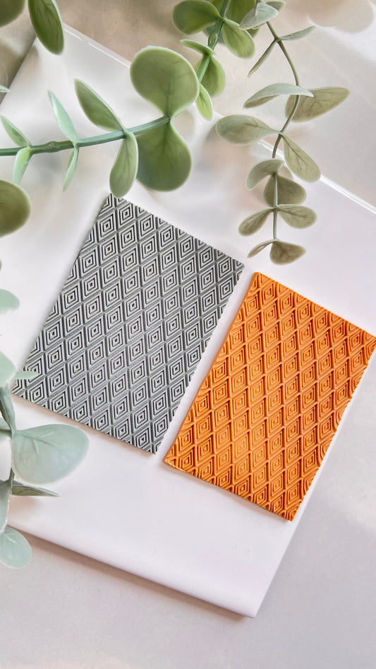 Geometric Design Polymer Clay Texture Mat | Texture For Polymer Clay | Clay Texture Mat | Impression Mat | Polymer Clay | Clay Tools