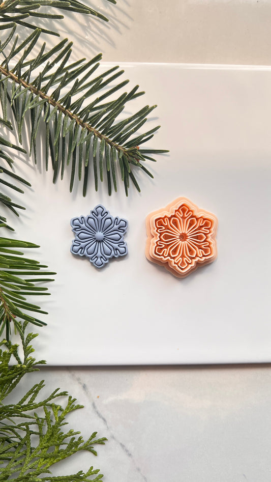 Framed Snowflake Polymer Clay Cutter | Winter Christmas Collection